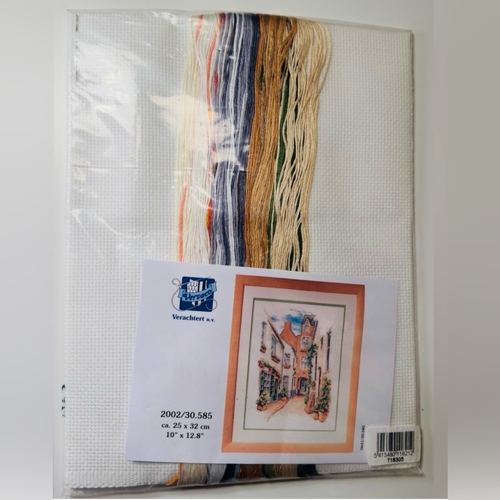 Verbaco Charming Cross-Stitch Kit with Street Scene